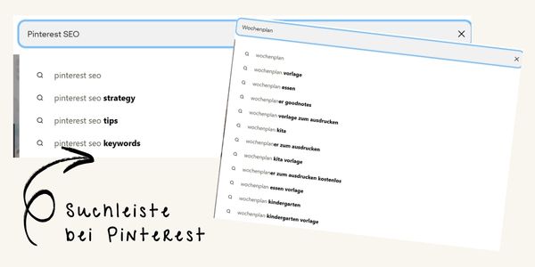 Beispiel Suchleiste Pinterest SEO Beispiel Suchleiste Pinterest SEO